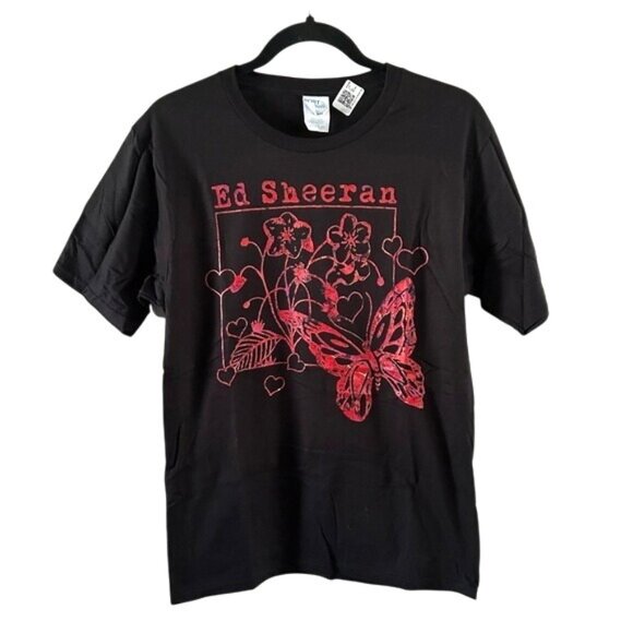 Port & Company Ed Sheeran (unofficial) Graphic T-Shirt Unisex Small New Floral - Picture 1 of 11